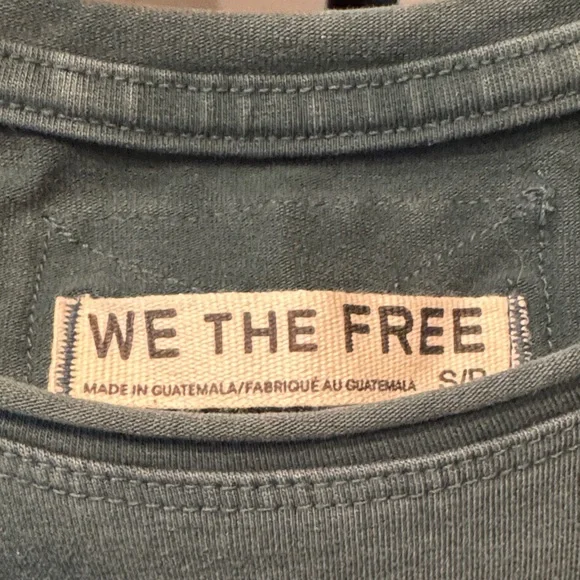 💚New! Small Free People The Protagonist Tee Shirt Top cropped cap sleeve Women - Picture 3 of 4